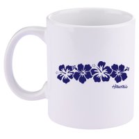Hibiscus Flower Hawaii Aloha Hawaiian Retro Beach 11oz C Handle Ceramic Mug