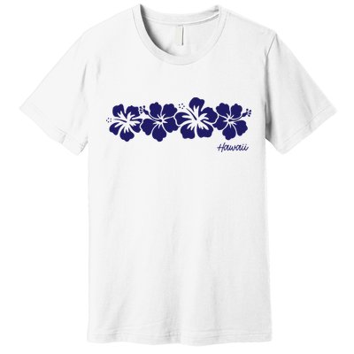 Hibiscus Flower Hawaii Aloha Hawaiian Retro Beach Premium T-Shirt