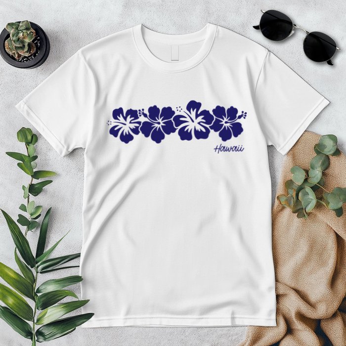 Hibiscus Flower Hawaii Aloha Hawaiian Retro Beach Premium T-Shirt