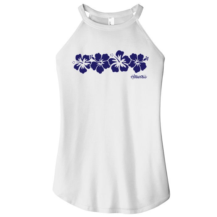 Hibiscus Flower Hawaii Aloha Hawaiian Retro Beach Women's Perfect Tri Rocker Tank