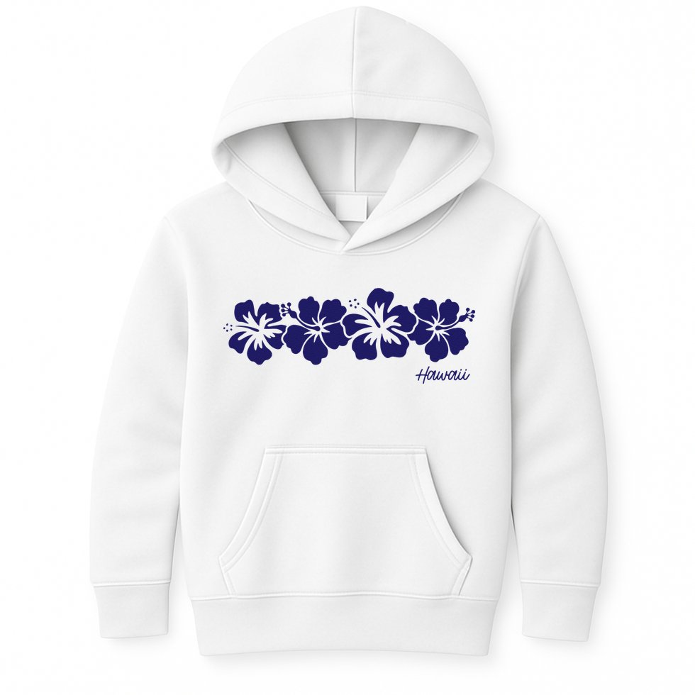 Hibiscus Flower Hawaii Aloha Hawaiian Retro Beach Kids Hoodie