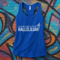 Hard Fought Heartfelt Been Through Hell Hallelujah Christian Womens Tank Top