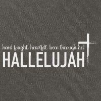 Hard Fought Heartfelt Been Through Hell Hallelujah Christian Cotton Canvas Backpack