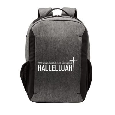Hard Fought Heartfelt Been Through Hell Hallelujah Christian Vector Backpack