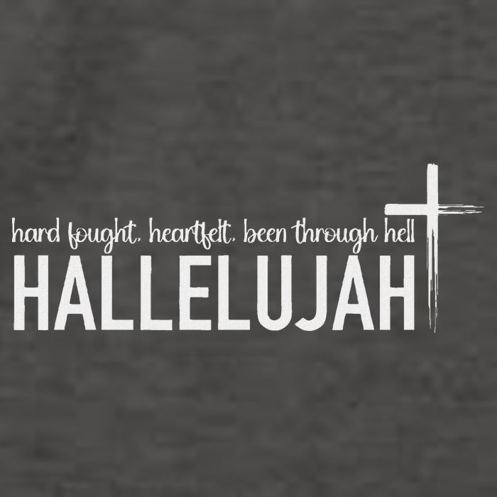 Hard Fought Heartfelt Been Through Hell Hallelujah Christian Vector Backpack