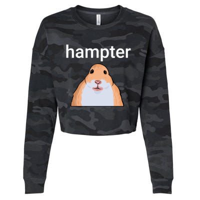 Hampter Funny Hamster Dank Meme Cute Gift Cropped Pullover Crew