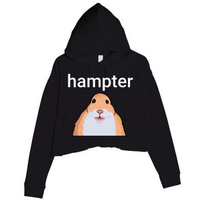 Hampter Funny Hamster Dank Meme Cute Gift Crop Fleece Hoodie