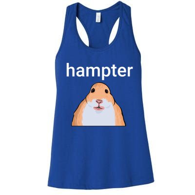 Hampter Funny Hamster Dank Meme Cute Gift Women's Racerback Tank