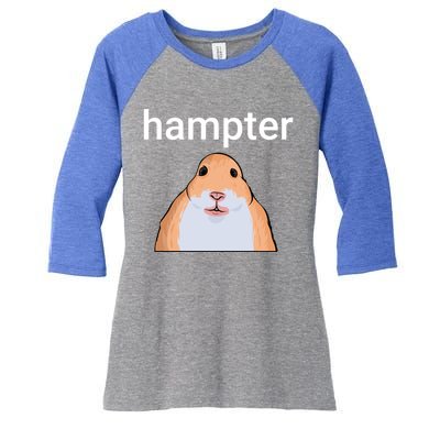 Hampter Funny Hamster Dank Meme Cute Gift Women's Tri-Blend 3/4-Sleeve Raglan Shirt