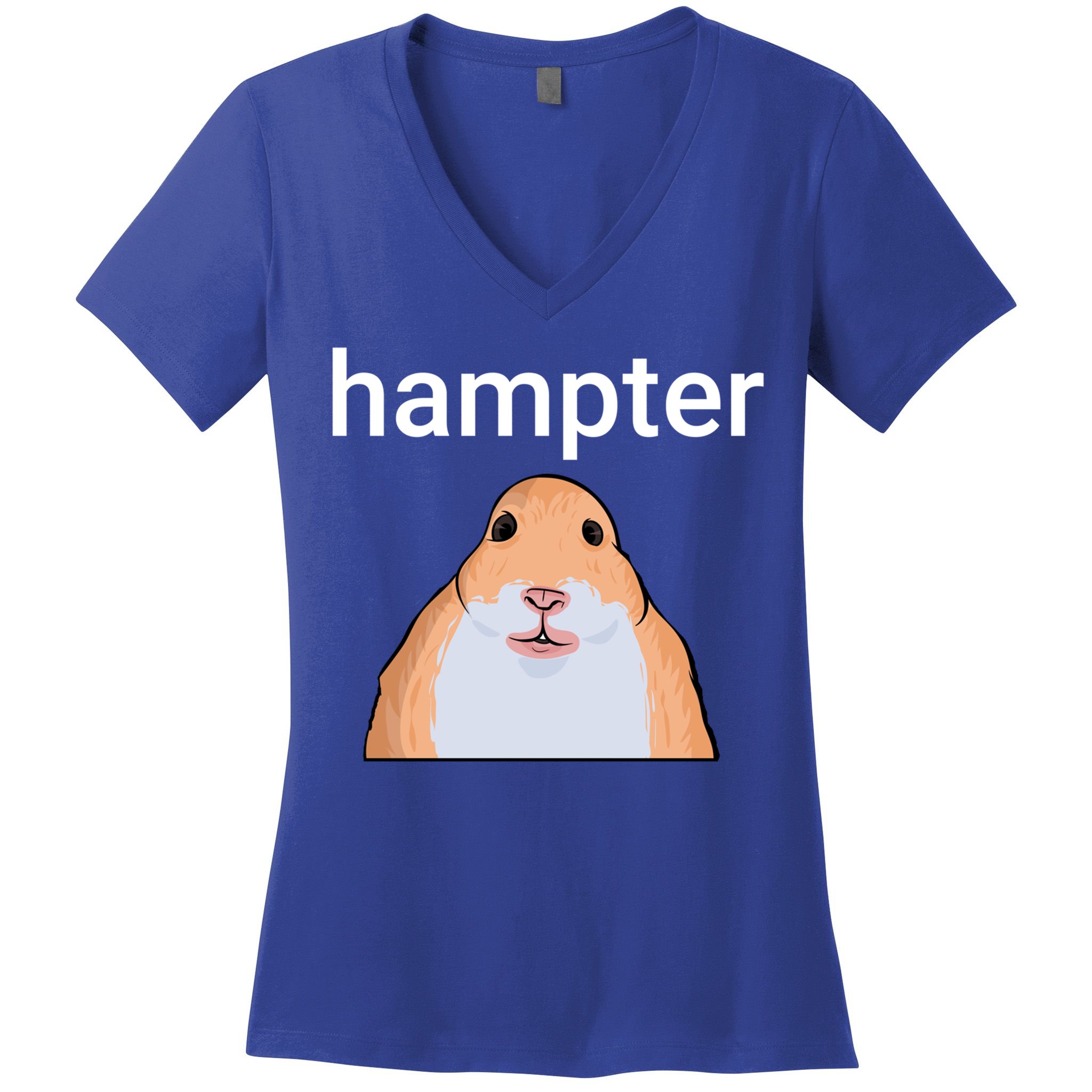Hampter Funny Hamster Dank Meme Cute Gift Women's V-Neck T-Shirt
