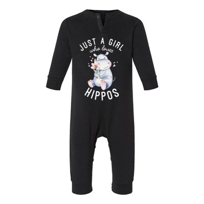 Hippo For Hippo Lover Cute Hippo Infant Fleece One Piece