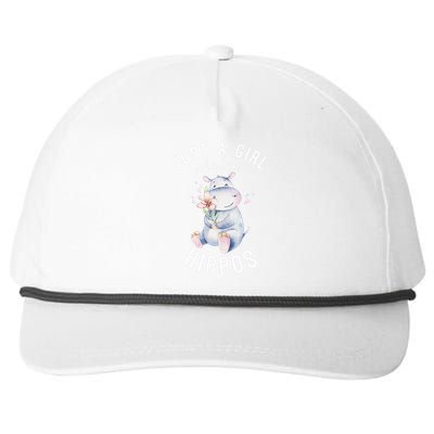 Hippo For Hippo Lover Cute Hippo Snapback Five-Panel Rope Hat