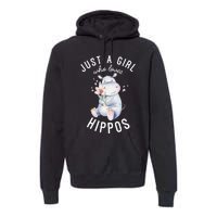 Hippo For Hippo Lover Cute Hippo Premium Hoodie