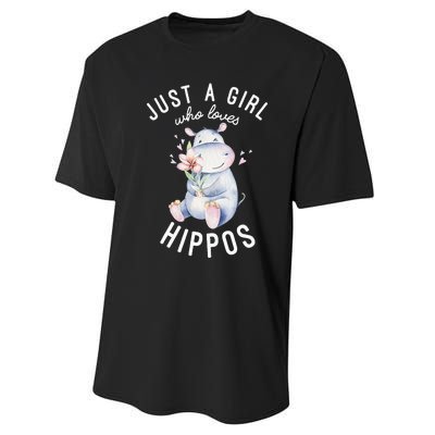 Hippo For Hippo Lover Cute Hippo Performance Sprint T-Shirt