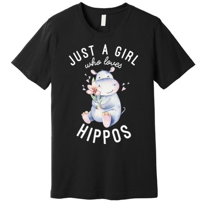 Hippo For Hippo Lover Cute Hippo Premium T-Shirt