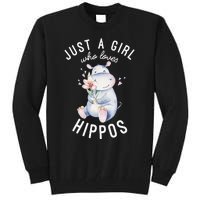 Hippo For Hippo Lover Cute Hippo Tall Sweatshirt