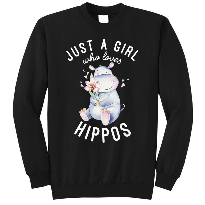 Hippo For Hippo Lover Cute Hippo Tall Sweatshirt