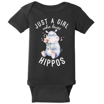 Hippo For Hippo Lover Cute Hippo Baby Bodysuit