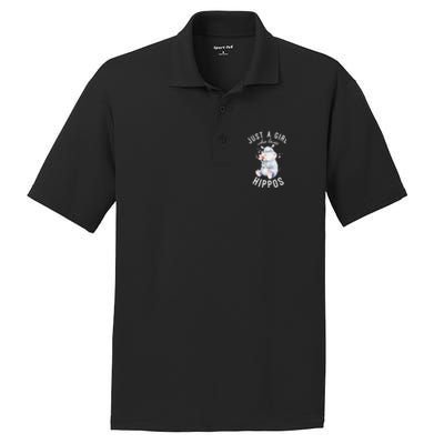 Hippo For Hippo Lover Cute Hippo PosiCharge RacerMesh Polo