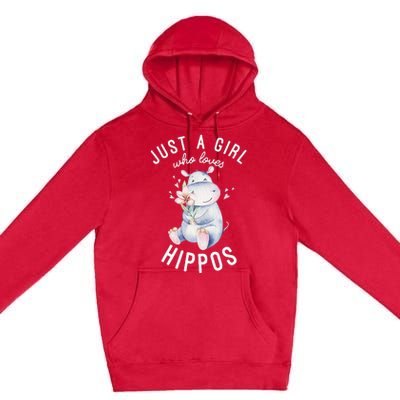 Hippo For Hippo Lover Cute Hippo Premium Pullover Hoodie