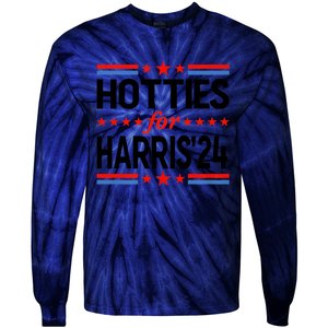 Hotties For Harris Hotties For Kamala Harris 2024 Tie-Dye Long Sleeve Shirt