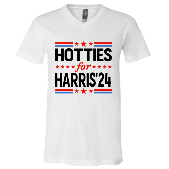 Hotties For Harris Hotties For Kamala Harris 2024 V-Neck T-Shirt