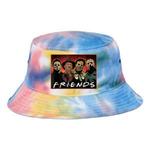 Halloween Friends, Halloween Horror Movies Characters Tie Dye Newport Bucket Hat