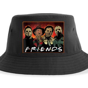 Halloween Friends, Halloween Horror Movies Characters Sustainable Bucket Hat