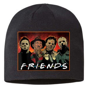 Halloween Friends, Halloween Horror Movies Characters Sustainable Beanie