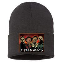 Halloween Friends, Halloween Horror Movies Characters Sustainable Knit Beanie