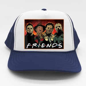 Halloween Friends, Halloween Horror Movies Characters Trucker Hat