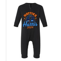 Hotties For Harris 2024 Election Political Statet Infant Fleece One Piece