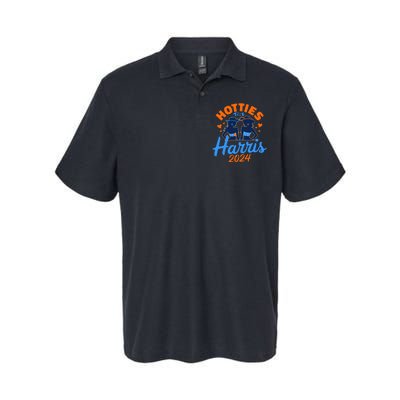 Hotties For Harris 2024 Election Political Statet Softstyle Adult Sport Polo