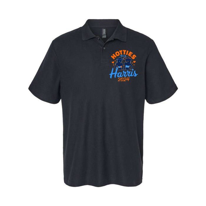 Hotties For Harris 2024 Election Political Statet Softstyle Adult Sport Polo