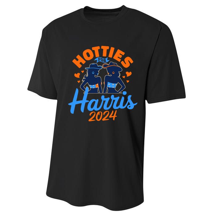 Hotties For Harris 2024 Election Political Statet Performance Sprint T-Shirt