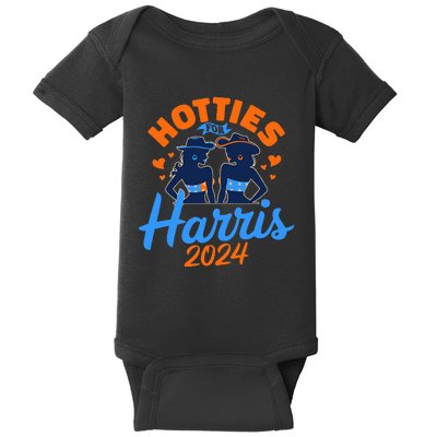 Hotties For Harris 2024 Election Political Statet Baby Bodysuit