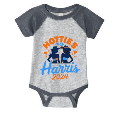 Hotties For Harris 2024 Election Political Statet Infant Baby Jersey Bodysuit