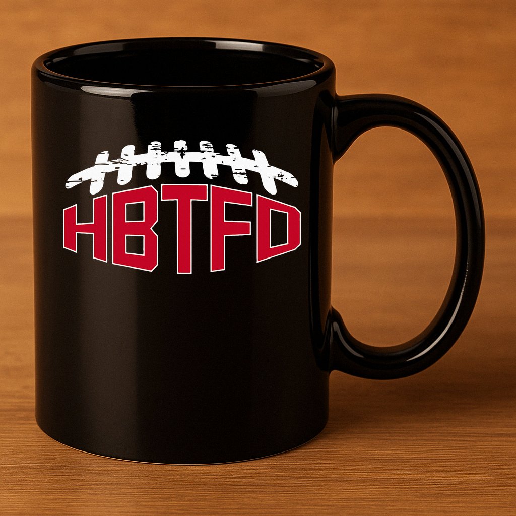 Hbtfd! Football 11oz C Handle Ceramic Mug