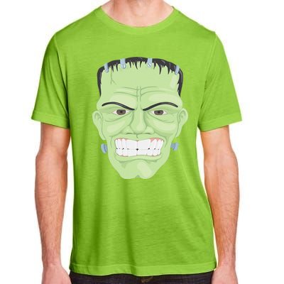 Halloween Frankenstein Head Terrifyingly Green Snarling Head Adult ChromaSoft Performance T-Shirt