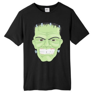 Halloween Frankenstein Head Terrifyingly Green Snarling Head Tall Fusion ChromaSoft Performance T-Shirt