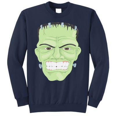 Halloween Frankenstein Head Terrifyingly Green Snarling Head Sweatshirt