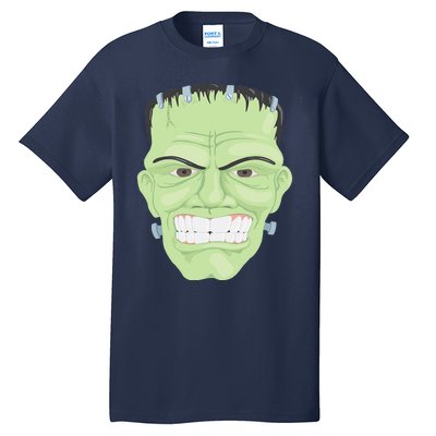 Halloween Frankenstein Head Terrifyingly Green Snarling Head Tall T-Shirt