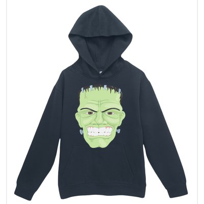 Halloween Frankenstein Head Terrifyingly Green Snarling Head Urban Pullover Hoodie