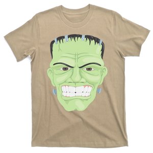 Halloween Frankenstein Head Terrifyingly Green Snarling Head T-Shirt