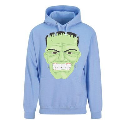 Halloween Frankenstein Head Terrifyingly Green Snarling Head Unisex Surf Hoodie