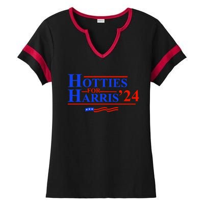 Hotties For Harris Ladies Halftime Notch Neck Tee