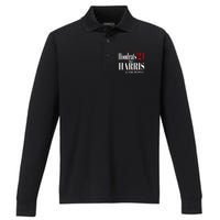 Hoodrats For Harris 2024 Performance Long Sleeve Polo