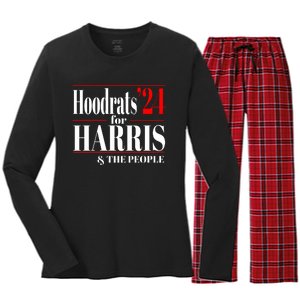 Hoodrats For Harris 2024 Women's Long Sleeve Flannel Pajama Set 