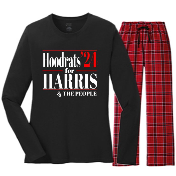 Hoodrats For Harris 2024 Women's Long Sleeve Flannel Pajama Set 