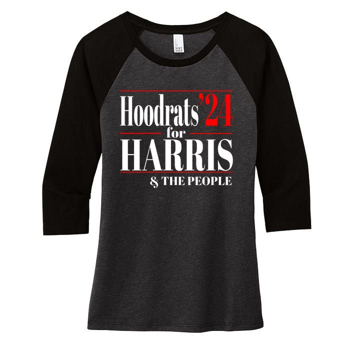 Hoodrats For Harris 2024 Women's Tri-Blend 3/4-Sleeve Raglan Shirt